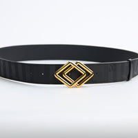 FRASCO | Ceinture classique noir/doré