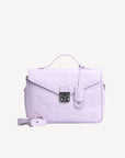 MARLY | Umhängetasche Stampato flieder violett/silber - frontal