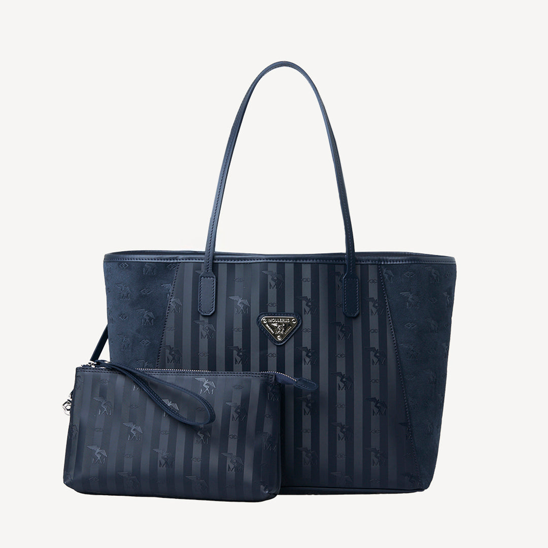 BERN | Shopper Velour space blau/silber - frontal