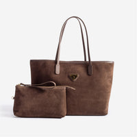 BERN | Shopper Wildleder braun/gold