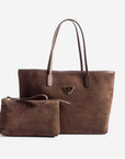 BERN | Shopper Wildleder braun/gold