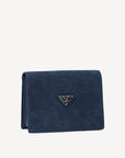 MELIDE | Umhängetasche Velour space blau/silber - SEITLICH