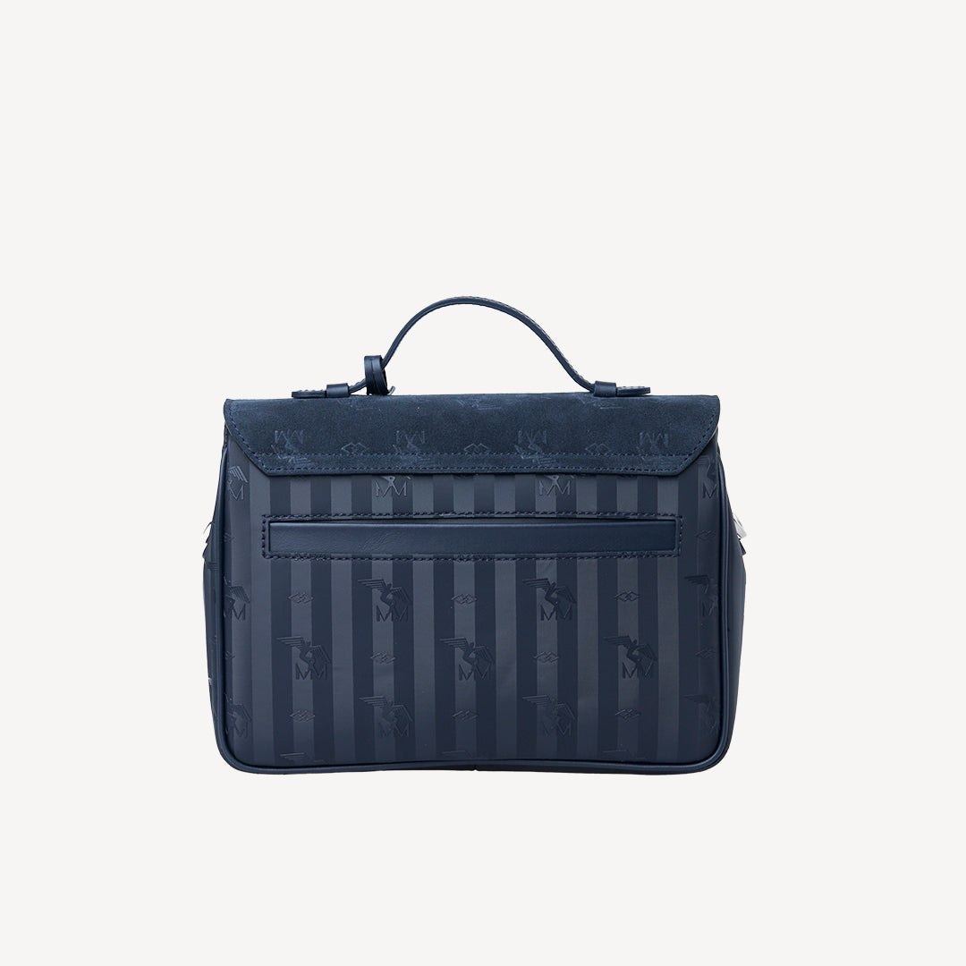 MARLY | Shoulder bag velour space blue/silver