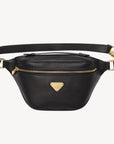BRIENZ | Gürteltasche Kalbsleder schwarz/gold - vorne