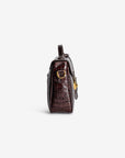 MEYRIN | Umhängetasche Croco burgundy braun/gold  - weitere Ansicht