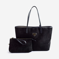 BERN | Shopper Wildleder classic schwarz/gold