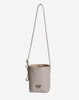 AUSWIL | Borsa a secchiello taupe grigio/oro