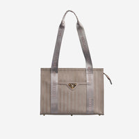 BERLIN | Shoulder bag taupe grey/gold