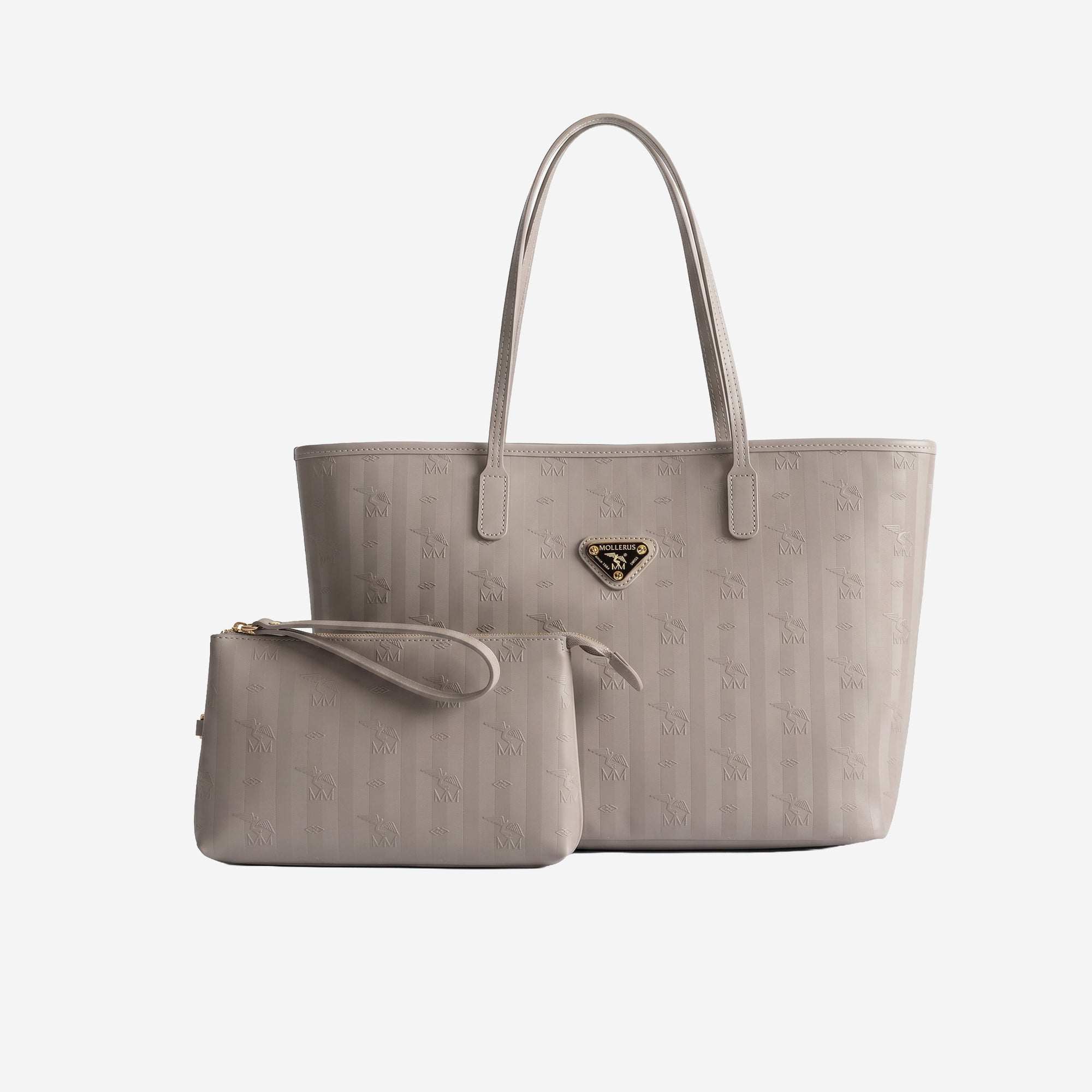 BERN | Shopper taupe grau/gold - frontal