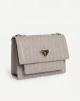FEY | Umhängetasche taupe grau/gold