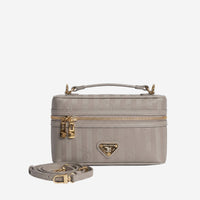 MOUTIER | Shoulder bag taupe gray/gold