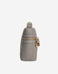 MOUTIER | Sac bandoulière taupe gris/doré