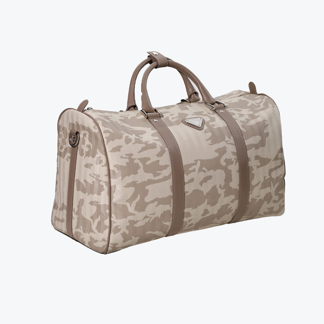 MADRID | Reisetasche camouflage beige/silber - seiltich