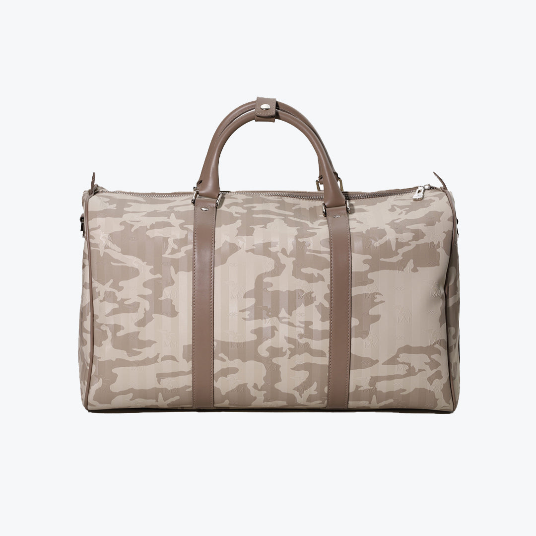 MADRID | Reisetasche camouflage beige/silber - von hinten