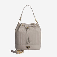 NIESEN | Beuteltasche taupe grau/silber
