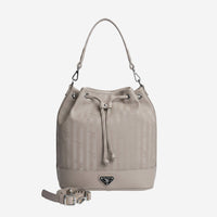 NIESEN | Beuteltasche taupe grau/silber