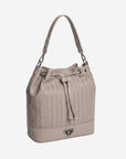 NIESEN | Beuteltasche taupe grau/silber