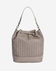NIESEN | Beuteltasche taupe grau/silber