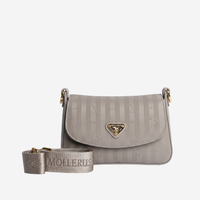 NOVILLE | Shoulder bag taupe grey/gold