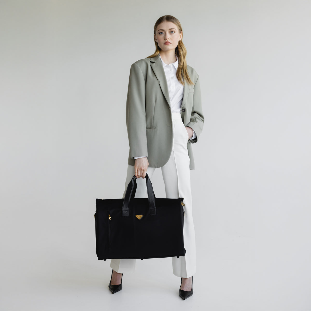 Seefeld | Reisetasche Nylon classic schwarz/gold - full body