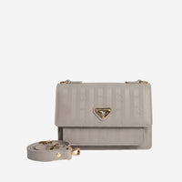 URSY | Shoulder bag taupe grey/gold