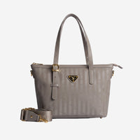 VALLON | Shopper taupe grey/gold