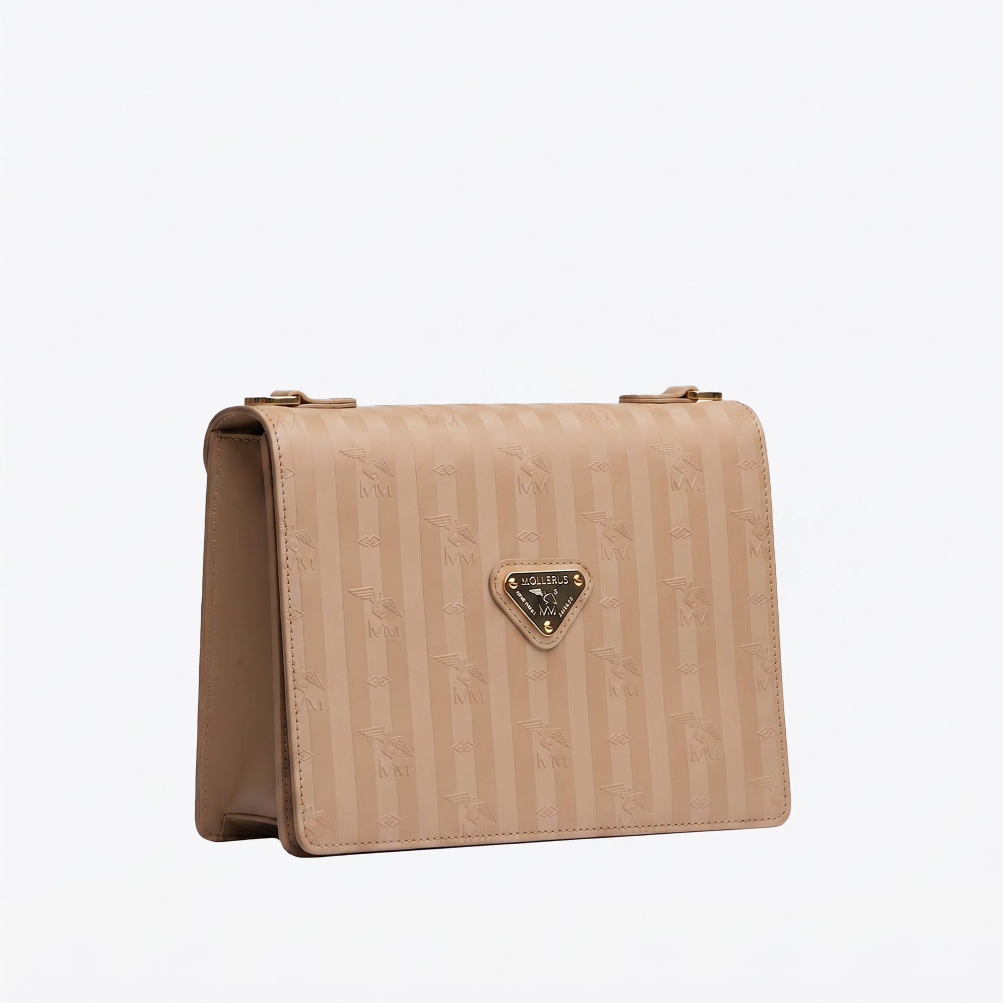 WIL | Umhängetasche cappuccino beige/gold - leicht seitlich