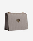 WIL | Umhängetasche taupe grau/gold