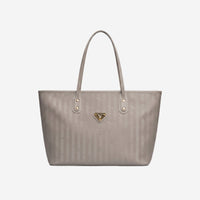 WINTERTHUR | Shopper mit Reissverschluss taupe grau/gold