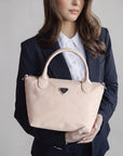 WENGEN | Shopper Nylon pearl weiss/silber - detail