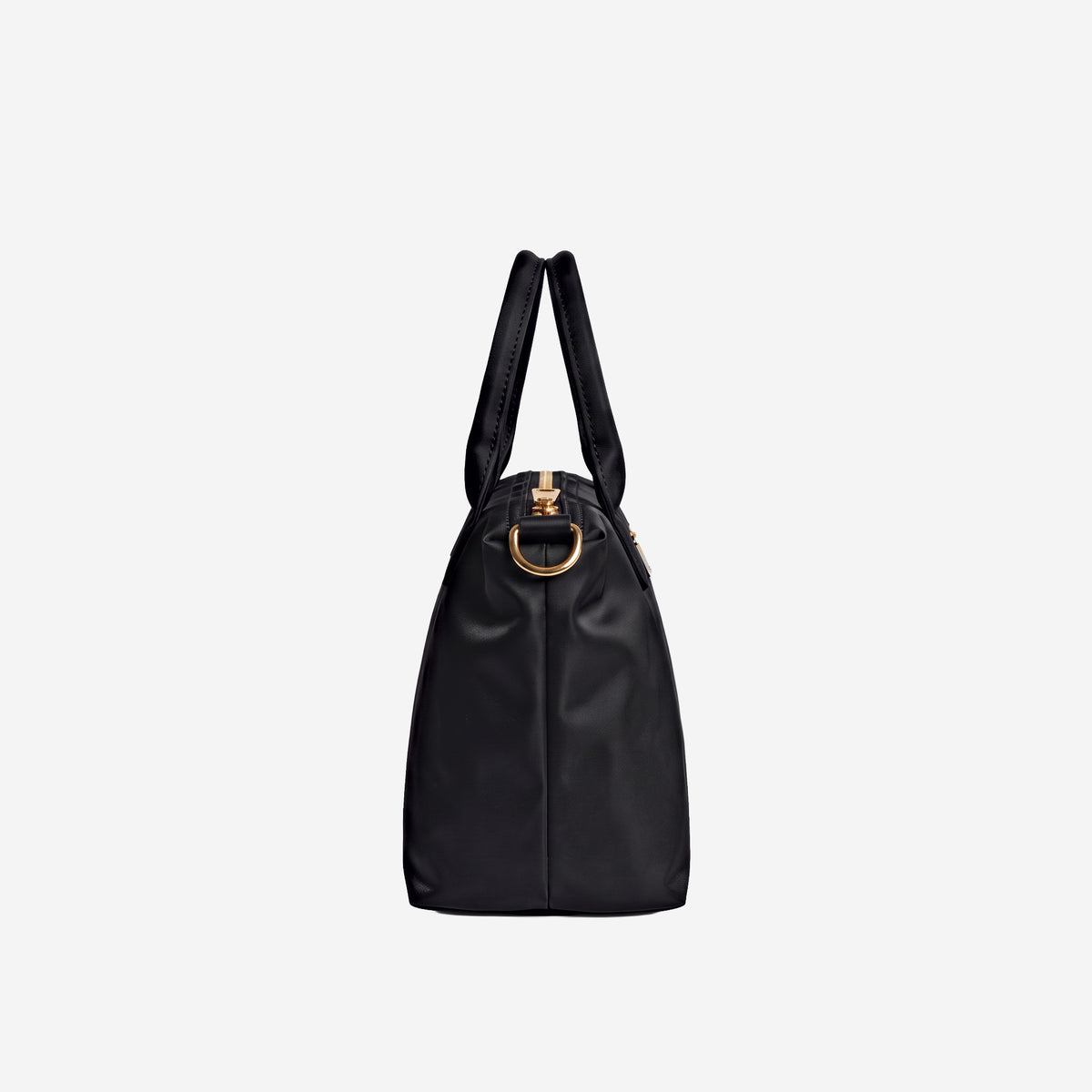 WENGEN | Shopper Nylon classic schwarz/gold - seitlich 