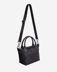 WENGEN | Shopper Nylon classic schwarz/silber - seitlich hängend