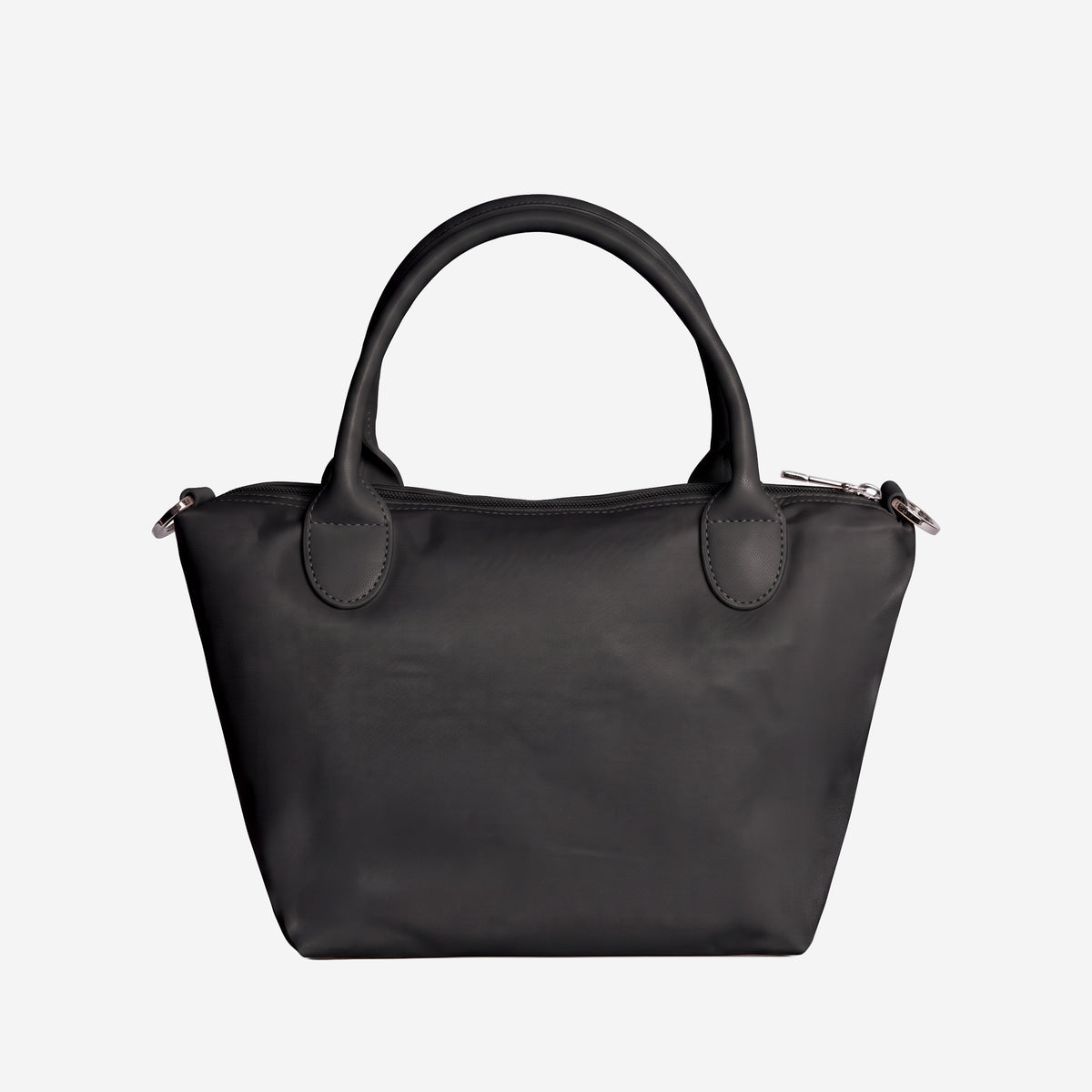 WENGEN | Shopper Nylon classic schwarz/silber - von hinten 