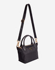 WENGEN | Shopper Nylon classic schwarz/gold - seitlich hängend
