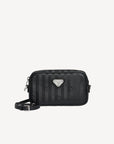 RIVAZ | Sac bandoulière classique, noir/argent