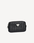 RIVAZ | Sac bandoulière classique, noir/argent