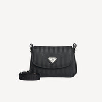 PIZY | Sac bandoulière classique, noir/argent