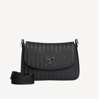 MONNAZ | Sac bandoulière classique, noir/argent
