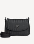 MONNAZ | Sac bandoulière classique, noir/argent