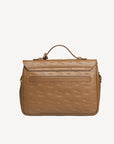 MARLY | Umhängetasche stampato moos braun/gold - VON HINTEN