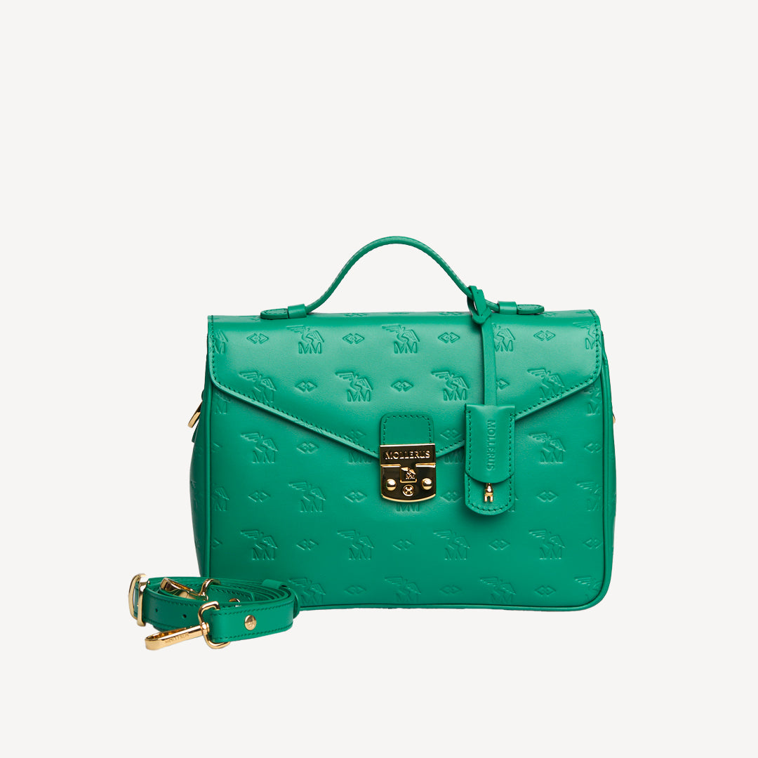 MARLY | Umhängetasche Stampato mint grün/gold