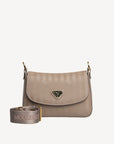 NOVILLE | Sac bandoulière taupe/doré