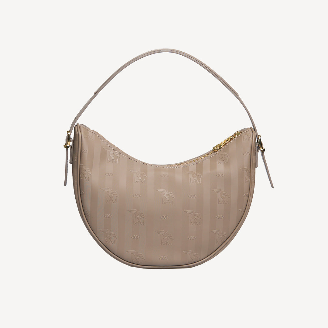 EMMEN | Shoulder bag taupe grey/gold