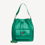 NYON | Beuteltasche Stampato mint grün/gold - frontal 
