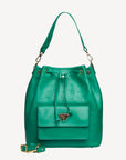 NYON | Pochette Stampato vert menthe/doré