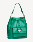 NYON | Pochette Stampato vert menthe/doré