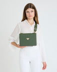 WIL | Umhängetasche olive grün/nastro/gold - ON BODY