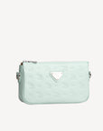ZELL | Umhängetasche stampato aquamarine/silber - SEITLICH