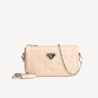 ZELL | Sac bandoulière Stampato beige vanille/argent
