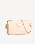 ZELL | Sac bandoulière Stampato beige vanille/argent